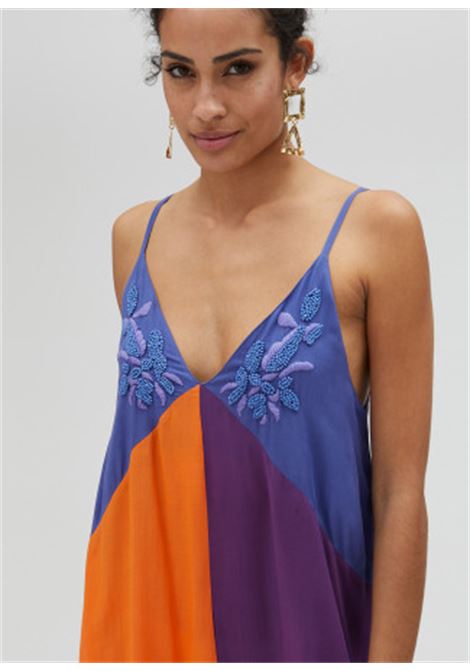Vestito lungo con spalline LOLA CASADEMUNT | LS2516011VIOLA ARANCIO
